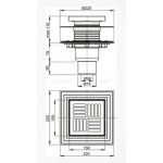 Трап душевой AlcaPlast APV4444/APV4344